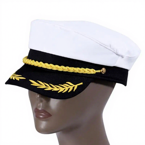 White Hat with Gold Embroidery and Black Brim Unisex Casual Cap for Adults Spring Summer Wear - Product Image 2