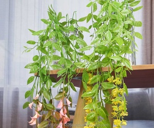 Papillon <span class=keywords><strong>Orchidée</strong></span> Vigne Simulation Tenture Intérieure Art Floral Décoration Douce Vigne Tenture Murale - Product Image 3