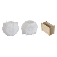 Moule en silicone 3D facile à utiliser motif marguerite tournesol à grain fin pour le bricolage vase à fleurs en résine de ciment bougeoir