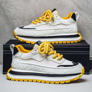 Mens <b>Shoes</b> Mesh Trendy Casual Sports Height Increasing Breathable Color Blocking Trendy <b>Shoes</b> Stain Resistant Soft Board <b>Shoes</b> - Product Image 5