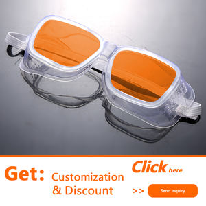 맞춤형 안전 김서림 방지 먼지 화학 물질 튀김 보호 UV 보호 산업용 고글 오렌지 렌즈 노동 보호 안경 - Product Image 2