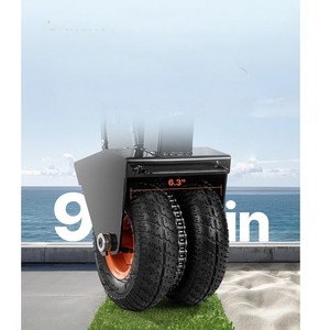<span class=keywords><strong>Roue</strong></span> de <span class=keywords><strong>jockey</strong></span> électrique 500 lb 13-23,2 po pour remorque, <span class=keywords><strong>double</strong></span> roues 9 po en caoutchouc gonflable, actionnée par clé manuelle ou électrique - Product Image 3