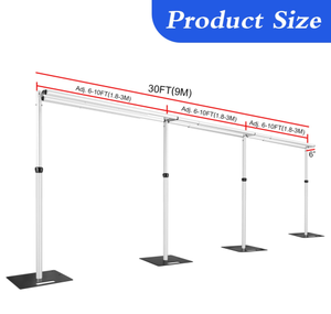 Đôi thanh ngang ống và treo lên Kit heavy duty có thể điều chỉnh Backdrop đứng Backdrop đứng trang trí đám cưới ống và treo lên - Product Image 2