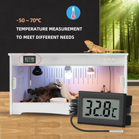 Termómetro Digital LCD, Medidor de Temperatura, Negro/Blanco