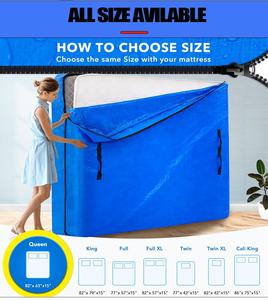 Bolsa para Colchón de PE Impermeable y Colorida, Tamaño Completo, con 8 Asas para Mudanza, Almacenamiento, Uso en Automóviles y Bodas - Product Image 6