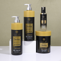 Ensemble shampoing, après-shampoing et sérum capillaire OEM à la biotine anti-chute pour renforcer les cheveux faibles et clairsemés