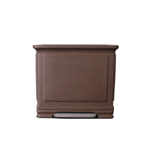 Pot à bonsaï carré Zisha, fait à la main à partir d'argile violette ancienne et d'argile gris-bleu. - Product Image 5