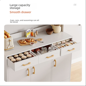 Buffet en bois d'ingénierie avec un grand espace de rangement, <span class=keywords><strong>armoire</strong></span> de cuisine <span class=keywords><strong>à</strong></span> grande capacité avec tiroirs pour <span class=keywords><strong>salle</strong></span> <span class=keywords><strong>à</strong></span> <span class=keywords><strong>manger</strong></span> et appartement - Product Image 6