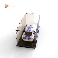 Vitrine pour voitures miniatures à 8 échelles Boîte en acrylique pour échelles 1/24 et 1/18 avec options de base de couleur personnalisées