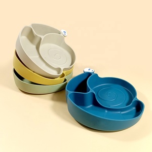 Bambini bambino cibo alimentazione mangiare bambino morbido in Silicone piastra di aspirazione bambina carina lumaca in Silicone piatto Plato De Caracoles - Product Image 1
