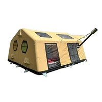 Grande tente de camping gonflable avec tissu Oxford, design à quatre saisons de style Ridge, résistante au vent et chaude, gonflée à l'air