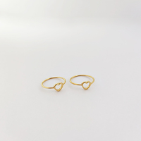INS acier inoxydable plaqué or 18 carats cercle irrégulier doigt Couple anneau personnalisé épais courbe anneaux pour toujours amour