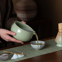 Ensemble Matcha Personnalisé en Gros : Chawan en Céramique, Fouet en Bambou à 100 Dents, Support pour Fouet, Cuillère Chashaku, Passoire, Boîte de Rangement, Ensemble Matcha OEM