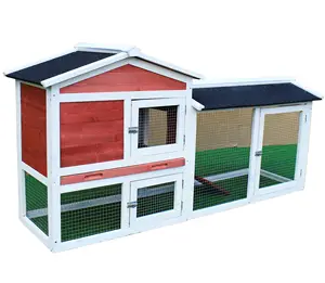 Custom Sized Wooden Pet House Rabbit Hutch Double layers pet supplies