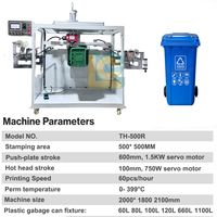 Machine d'impression à chaud servo-électrique pour poubelles en plastique, surface plane, pour le marquage des conteneurs de déchets ménagers