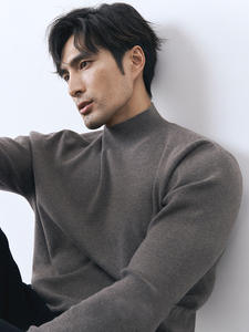 <span class=keywords><strong>Pull</strong></span> <span class=keywords><strong>pour</strong></span> homme à col mi-haut Style Tough Guy Couche de base modale Laine Core-Spun Yarn <span class=keywords><strong>Pull</strong></span> mi-haut confortable - Product Image 5