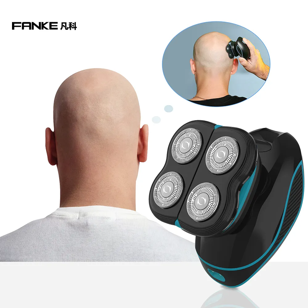 공장 가격 4D 남성용 다기능 전기 회전식 대머리 면도기 휴대용 미니 충전식 면도기