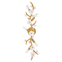 Lustre en verre floral blanc de Murano fait à la main pour décoration de mariage élégante