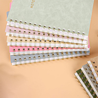 Cuaderno Espiral Personalizable A5, Diario con Cubierta de Cuero, Agenda de PVC, 5 Planificadores, Regalo Promocional Personalizado