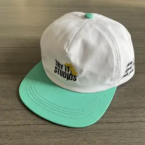 6 paneles de bajo perfil premium personalizado bordado PANA sin estructura de alta calidad pico plano ajuste al por mayor gorras SnapBack sombrero