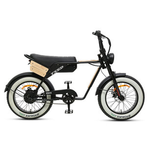 Bicicleta Eléctrica TXED de 20 Pulgadas con Suspensión, 48V, Estilo Motocicleta con Placa Decorativa de Madera - Product Image 3