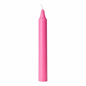 Handmade 4-Inch Pink Straight Chime Paraffin Wax Smokeless Religious Eco-Friendly 100% Natural Birthday Christmas <b>Stick</b> <b>Candles</b> - Product Image 3