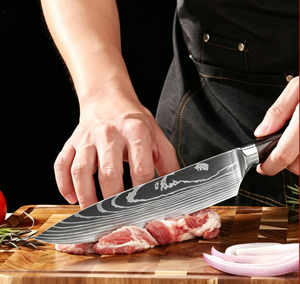 Juego de 10 Cuchillos de Cocina de Damasco con Caja de Regalo, Venta al por Mayor para Tiendas Minoristas y Suministros de Cocina - Product Image 2