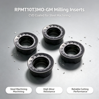 Plaquettes de fraisage en carbure DLT RPMT10T3MO-GM JF5025, lames de fraisage indexables CNC pour l'acier, outils de coupe résistants à l'usure