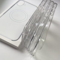 Coque de téléphone transparente officielle pour iPhone 16 15 Pro Max 13 12 14 Plus, coque arrière rigide transparente magnétique antichoc, originale