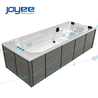 JOYEE Grande piscine à remous extérieure de luxe, spa de nage sans fin avec système Balboa, piscine de plongeon