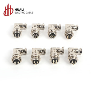 Aviation 16M Socket DF16 GX16-3 Right Angle Elbow D 90 Derajat <span class=keywords><strong>Adaptor</strong></span> Otomotif Perak - Product Image 2