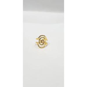 Gold Spiral <b>Statement</b> <b>Ring</b>| Swirl Geometric| Minimalist Abstract | Band Gift for Her | Boho Chic - Product Image 1