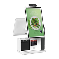 Système de point de vente terminal bon marché supermarché 15 pouces double écran tactile android windows 10 machine de caisse enregistreuse pour restaurant