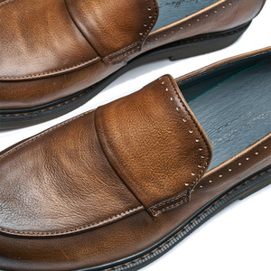Chaussures habillées en cuir véritable de haute qualité pour hommes, marron et noir, design personnalisé, vente en gros pour la <span class=keywords><strong>saison</strong></span> automne-hiver - Product Image 2