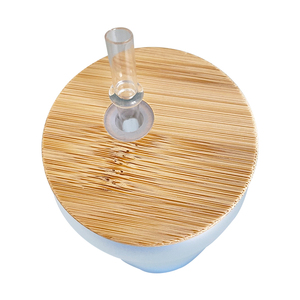 Grande bouteille de bière en verre sublimation, 1 pièce, verre dégradé givré 16oz 20oz avec couvercle en bambou et paille pour impression à faire soi-même - Product Image 5