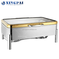 XINGPAI Usine En Gros Or Oblong Chaffing Plats Buffet Traiteur En Acier Inoxydable Cheffing Plats