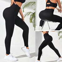 Pantalon de yoga sans couture à carreaux, coupe ajustée, taille haute, en Spandex/Nylon, longueur intégrale, avec effet de rétraction abdominale et de lifting des fesses