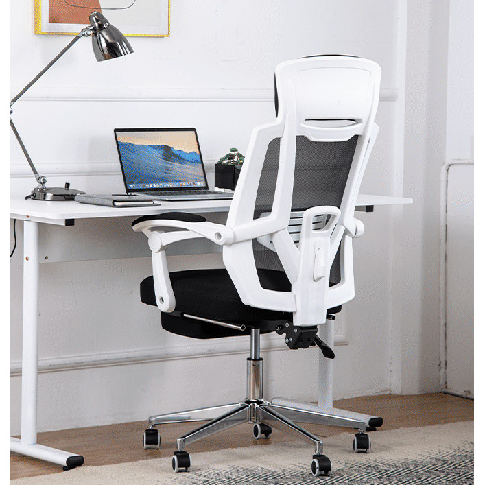 Cadre blanc 105, avec repose-pieds, pieds de luxe