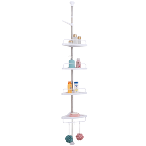 Estante <span class=keywords><strong>de</strong></span> <span class=keywords><strong>Ducha</strong></span> Esquinero Giratorio Resistente a <span class=keywords><strong>la</strong></span> Oxidación, Estante <span class=keywords><strong>de</strong></span> Almacenamiento <span class=keywords><strong>de</strong></span> 4 Niveles Ajustable para Baño, Estante <span class=keywords><strong>de</strong></span> Almacenamiento para Inodoro con Barra <span class=keywords><strong>de</strong></span> Tensión - Product Image 6