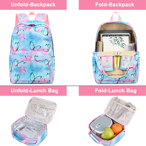 Set di borse per zaino da scuola per bambini in età prescolare personalizzate con borsa per il pranzo - Product Image 2