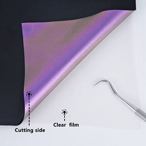 Película de PU de transferencia de calor de alta calidad Guangyintong para camisetas y bolsos con efecto de cambio de color similar al arcoíris automático - Product Image 5