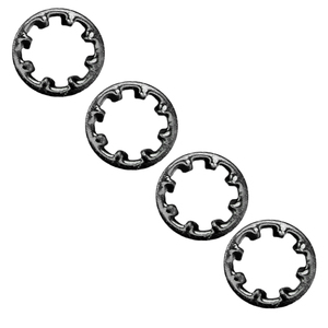 10 pièces/sac Rondelles de blocage à dents internes en acier inoxydable 304 et acier au carbone, plaquées zinc noir, pour vis M3-M8 - Product Image 4