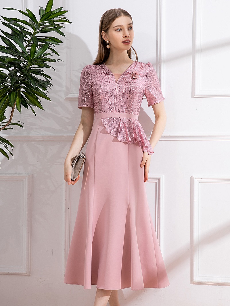 3xl party wear dress Summer Flowy Dresses for Women Plus Size V-Neck Ruffle Sleeve Smocked Waist  Tiered Maxi Dress Casual Party Wedding Guest Sundress Yellow 3XL