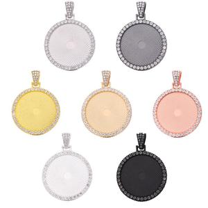 Pendentif en alliage de moissanite 30 mm le plus vendu, personnalisé, plaqué or, style hip-hop, diamant, <span class=keywords><strong>photo</strong></span>, serti de pierres, nouvelle collection printemps - Product Image 1