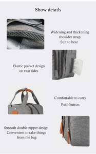 En gros Portable Maman <span class=keywords><strong>Sac</strong></span> Multifonctionnel Étanche <span class=keywords><strong>Sac</strong></span> De Plage Grand Espace Solide Conception Florale Rechargeable Couche Carton - Product Image 6