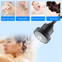 Pommeau de douche filtré au diamant de 5 pouces de couleur noir mat Leelongs exclusif à étapes multiples personnalisé OEM ODM Skincare