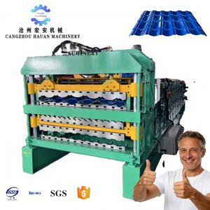 Équipement de production de tuiles décoratives à grande et petite portée, à paroi mince, machine de profilage à 3 couches entièrement automatique - Product Image 1