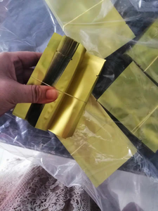 Sacs plats en aluminium Mylar, colorés, de qualité alimentaire, à trois côtés scellés avec crochetées, pour emballage de poudre, 100 unités - Product Image 6