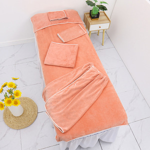 Beauty Salon Set 6-Piece <strong>Spa</strong> <strong>Facial</strong> <strong>Towels</strong> Beauty Lying <strong>Towel</strong> With Embroider Logo - Product Image 4
