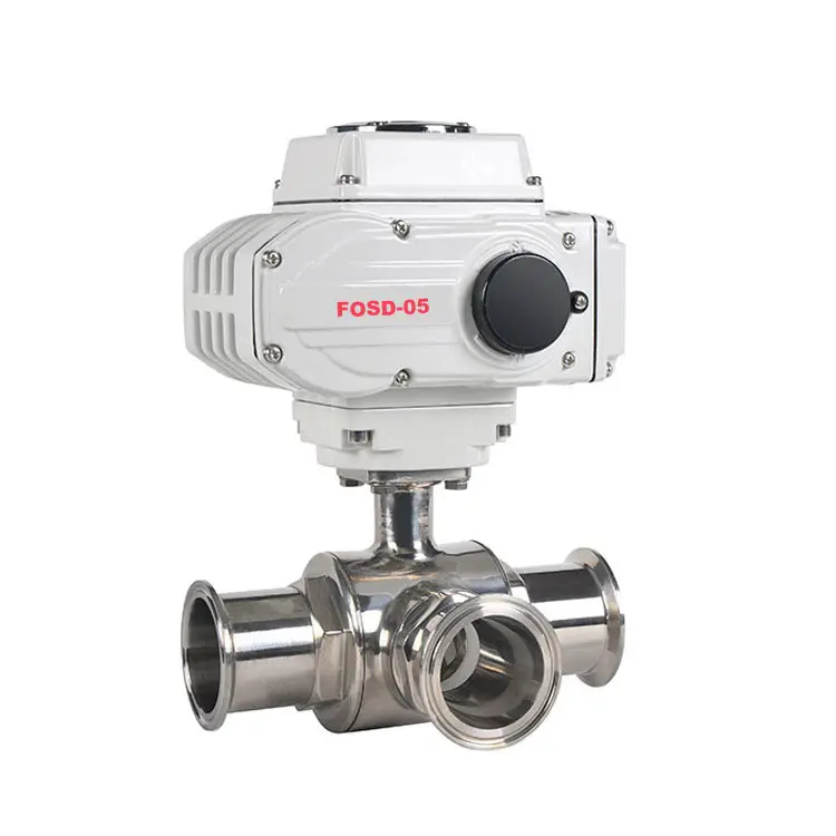 304 stainless steel sanitary ball valve clamp quick fitting miniature electric ball valve can replace the solenoid valve